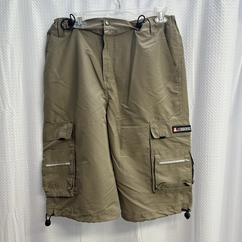 J. Lindeberg Men’s‎ Khaki Cargo Shorts Hiking Golf Casual 36